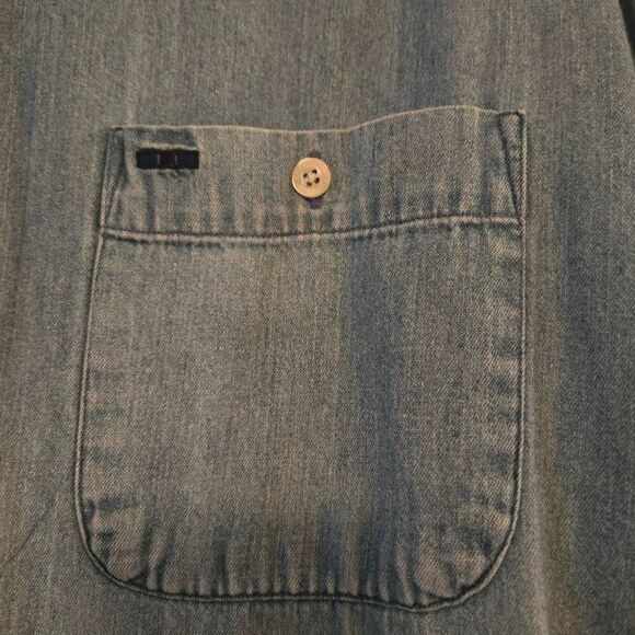 Vintage Alexander Julian Colours Light Denim Long Sleeve Button Down Shirt Medi - Picture 7 of 8